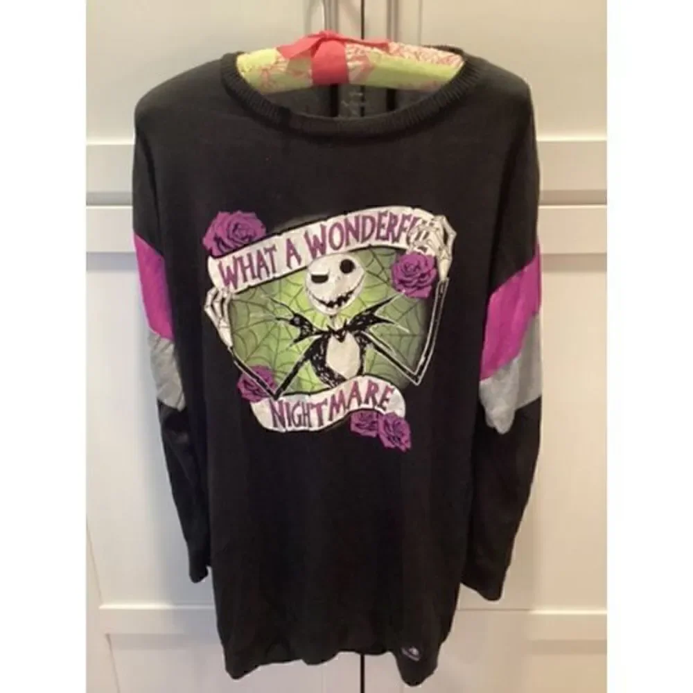 Disney Sz M Nightmare Before Christmas Sleepwear Shirt What A Wonderful Nightmar - Picture 4 of 11